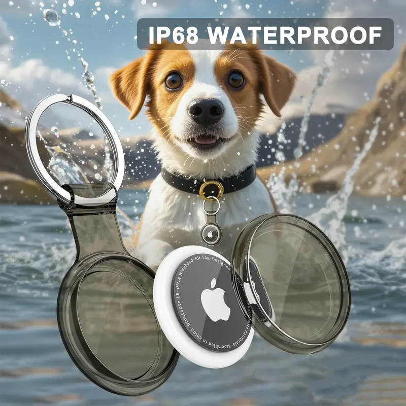 Waterproof Anti-lost Keychain Holder TPU Case for Apple Airtag Air Tag Dog Cat Pet Collar Keys Tracker Protective Full Cover - Image 4