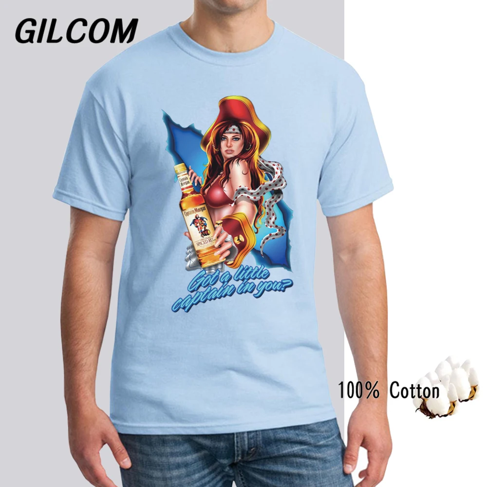 

T-Shirt Captain Rum Got A Little Captain In You Graphic High Quality Cotton Unisex Tee Custom Your Design Logo Text
