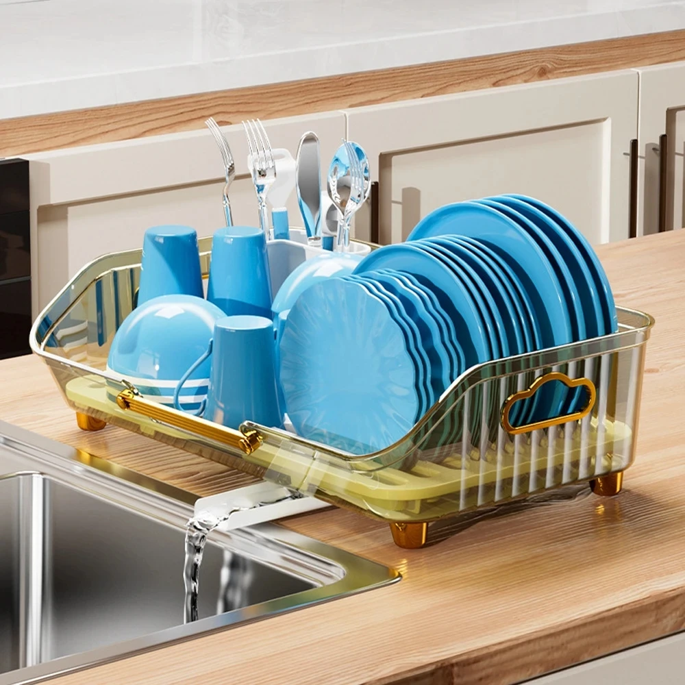 2 Tier Dish Drainer Chopstick Holder Dish Drying Rack Cup Holder Kitchen  Sink Organizer Cutting Board Holder for Kitchen Counter - AliExpress