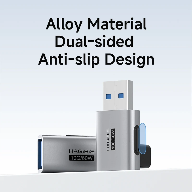 Hagibis USB 3.2 Adapter 90 Degree Right Angle USB A Male to Female Connector OTG Adapter Cable Extender for Laptops Charger PC