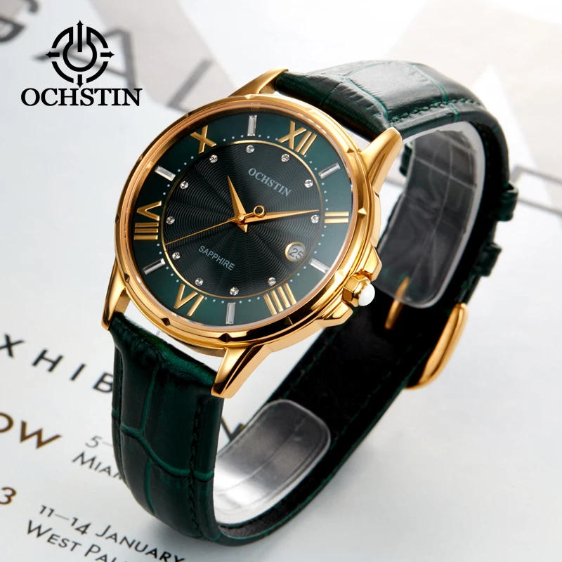 OCHSTIN New High Quality Women's Watches Fashion Student Quartz Waterproof Female Steel Wristwatch For Ladies Watches Roman Dial