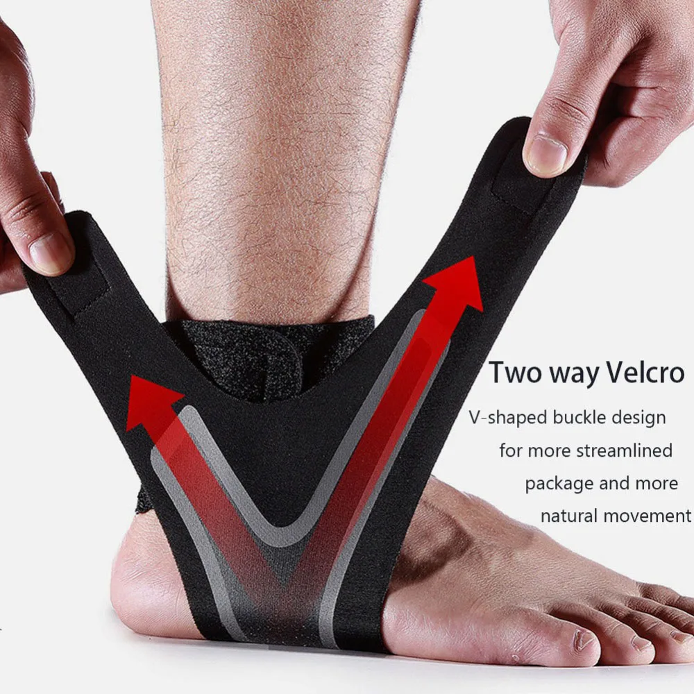 1PCS Sport Ankle Stabilizer Brace Compression Ankle Support Tendon Pain Relief Strap Foot Sprain Injury Wraps Run Basketball