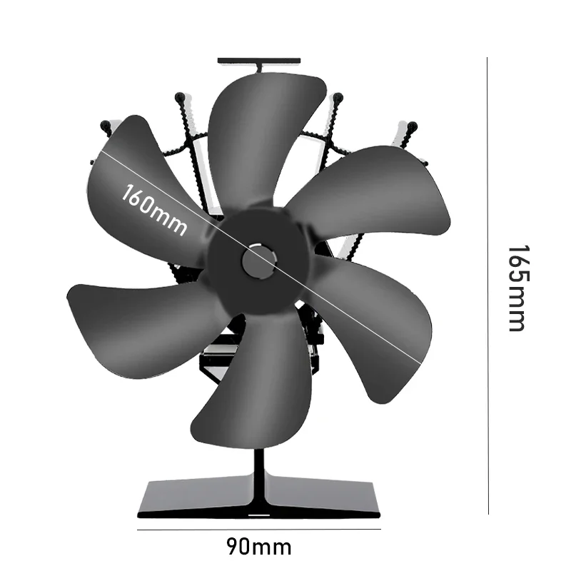 Winter Home Heat Powered Stove Fan Eco Quiet 6 Blades Log Wood Burner Fireplace Fan stove fan