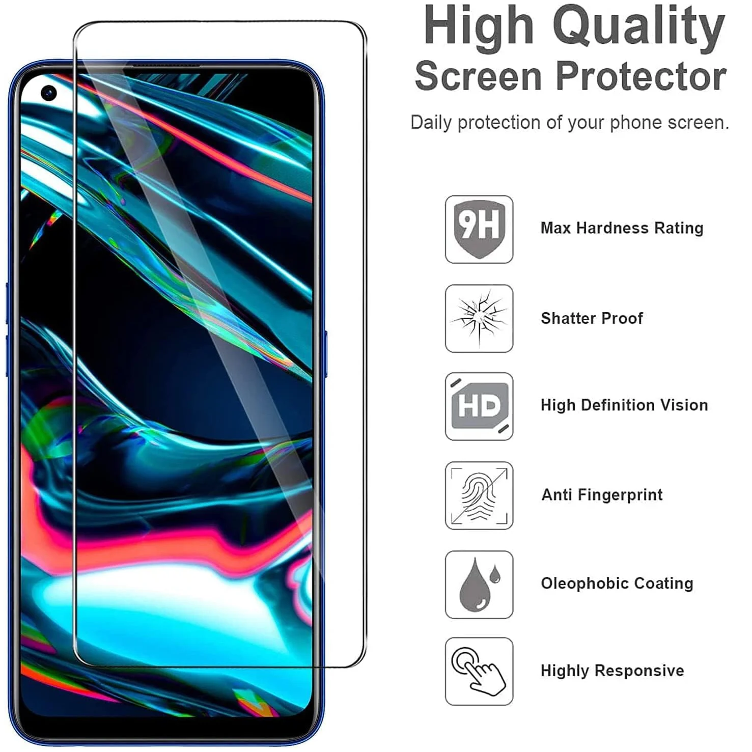 Premium 3-Pack Full Cover Tempered Glass Screen Protector - Enhanced Durability and Clarity