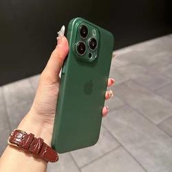 Ultra Thin Matte Silicone Soft Case - Candy Color Transparent Cover, Luxury Design - iPhone 12 (Green)