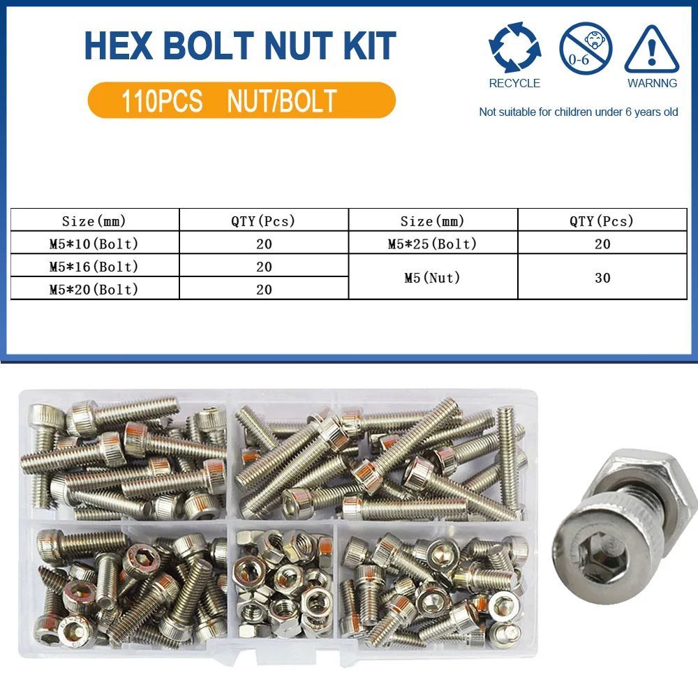 Kit Bulloni Conduttività Kit Bulloni Filettati In Ottone M5 X 35mm - 5 Pezzi Con Dadi E Rondelle Per Fai Da Te Dadi E Rondelle Ottone - Foto 6