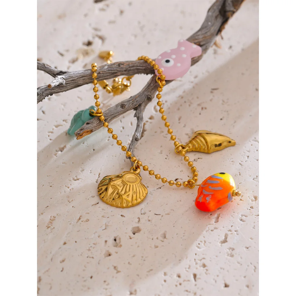Yhpup Ceramic Fish Resin for Women