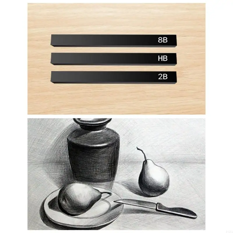 PXPA Square Compressed Charcoal Sketching Sticks 6 Pieces Gift for Friends Students