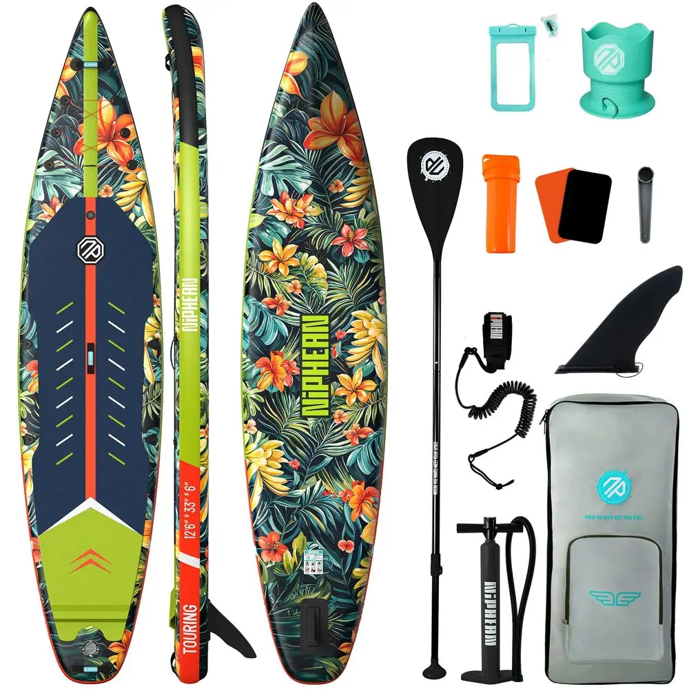 21011-44e614.jpg 126 Paddle Board, 550LB Capacity Touring Inflatable Paddle Board with Complete SUP Accessoriesamp Kick Pad, Stable Stand up Pad