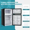 Mini Fridge with Freezer, 3.2 Cu.Ft Compact Refrigerator with freezer, 2 Door Mini Fridge with freezer, Upright for Dorm 5