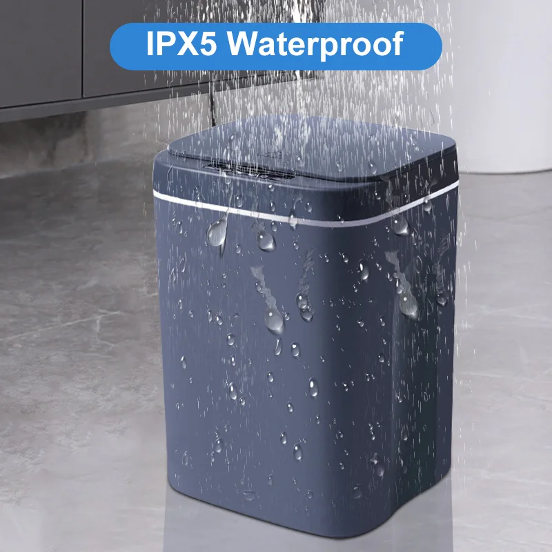 12-16L Smart Trash Can Trash Can Automatic Sensor Dustbin Electric Waste Bin Waterproof Wastebasket For Kitchen Bathroom Recycling Trash