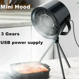 New USB Desktop Mini Range Hoods Portable Exhaust Fan Small Kitchen Hood Extractor Barbecue Large Suction Cooker Hood