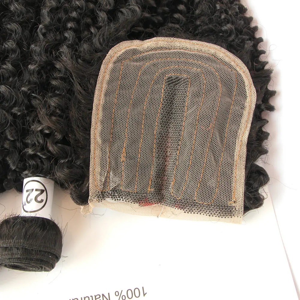 Adorable Natural Hair Blend Kinky Curly 3pcs Full Packet,Animal Mixed Synthetic Hair Weft With T Part Closure Water Wave 3+1