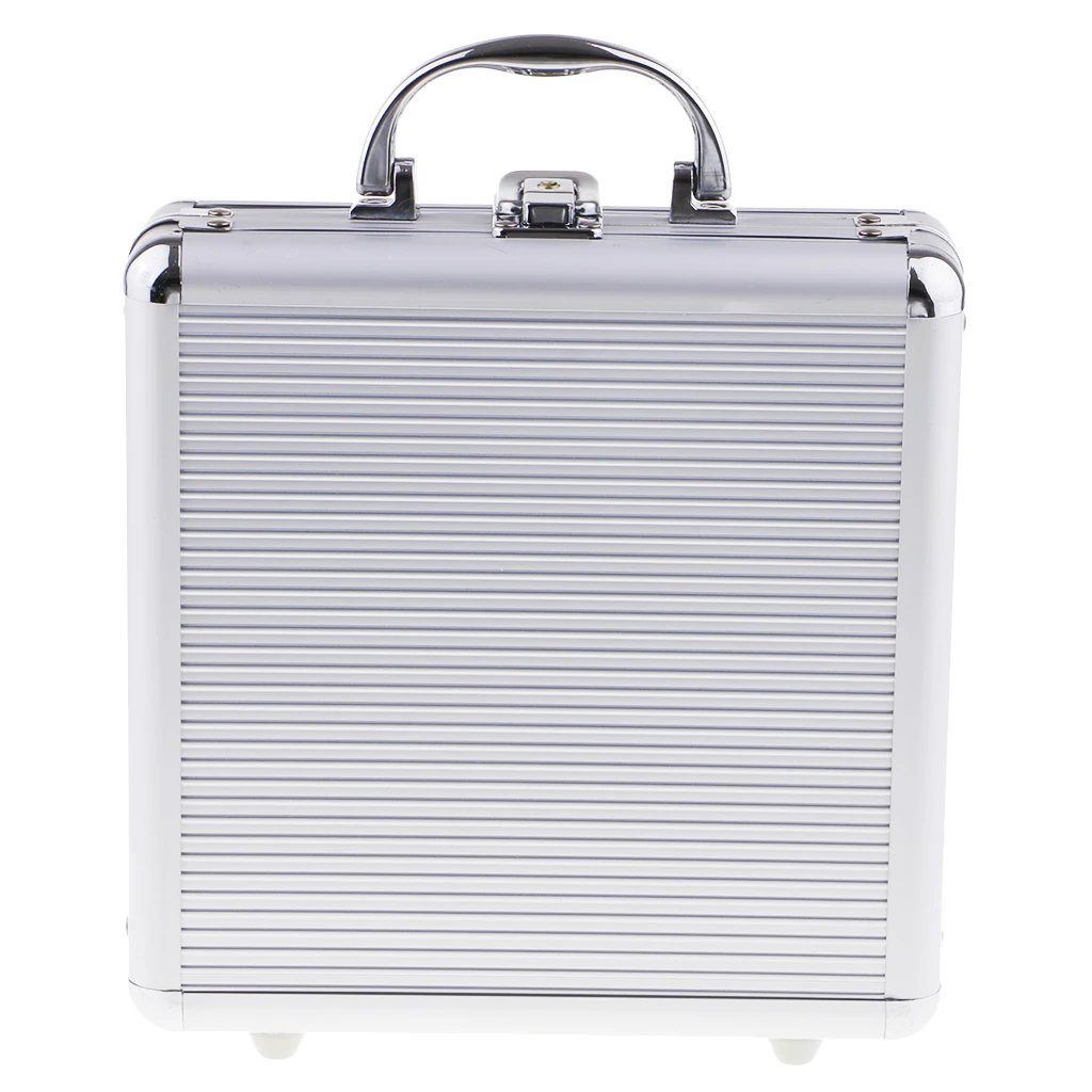 100pcs Aluminum Poker Chip Case Empty Memory for Playing Cards Portable Poker Chip Suitcase Chips Container