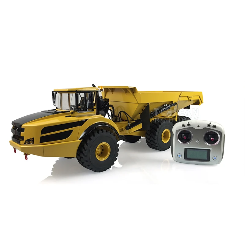 XDRC 1/14 RC Metal Hydraulic 6*6 Articulated Truck A40G Dumper Model Motor ESC Lights Adult Toy Birthday Gift TH18405-SMT8 4
