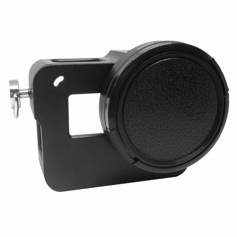 Bgning cnc aluminium schutzhülle kamera käfig für gopro hero 7 6 5 schwarz mit 52mm uv objektivs chutz für gopro 7 6 5 abdeckung – Detail 2