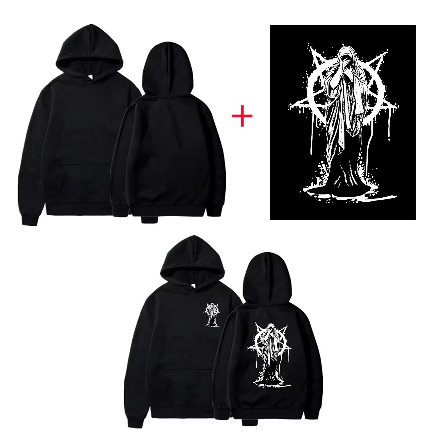 Fai da te Personalizza il logo del tuo marchio Uomo Donna Felpa con cappuccio casual Top Pullover tinta unita Felpa con personalità di strada Regali personalizzati 2