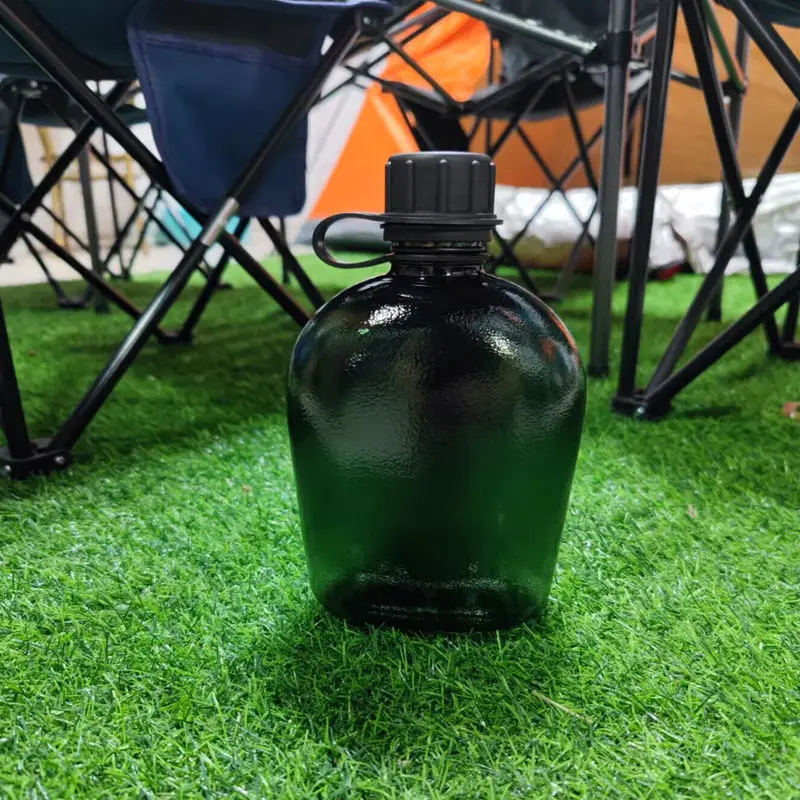 Sports Water Bottle Tritan Kettle Canteen Outdoor Sports Hiking Mountaineering Tactics Military Fan American Training Camping Sports Portable