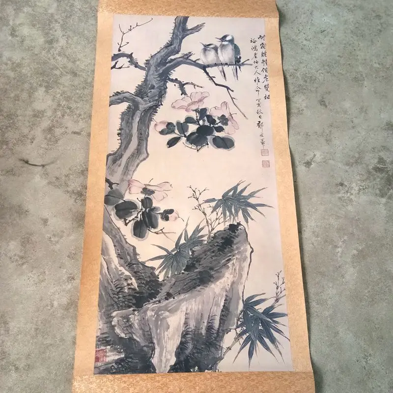 

Old Xuan Paper High Imitation Yu Culture Calligraphy and Painting Flowers and Birds Traditional Chinese Painting Antique Collect