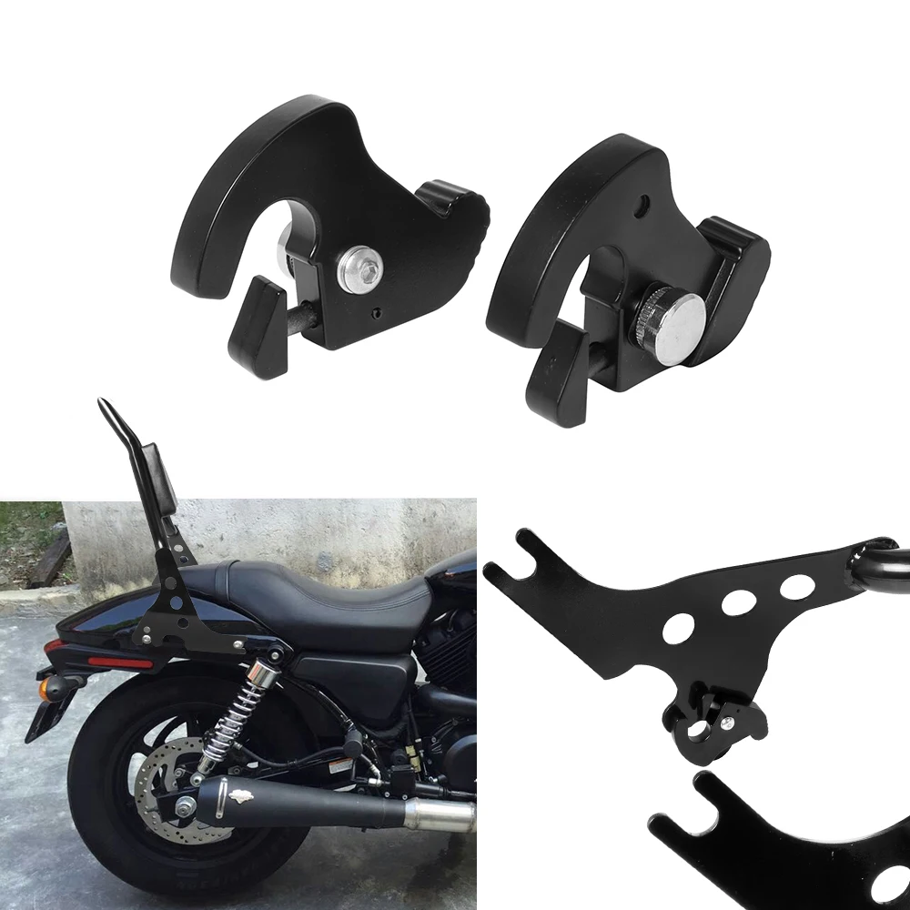 Detachable Locking Latch Kit For Harley Touring Sissy Bar Luggage Rack 1984-2020 Aftermarket Motor Parts Chromed