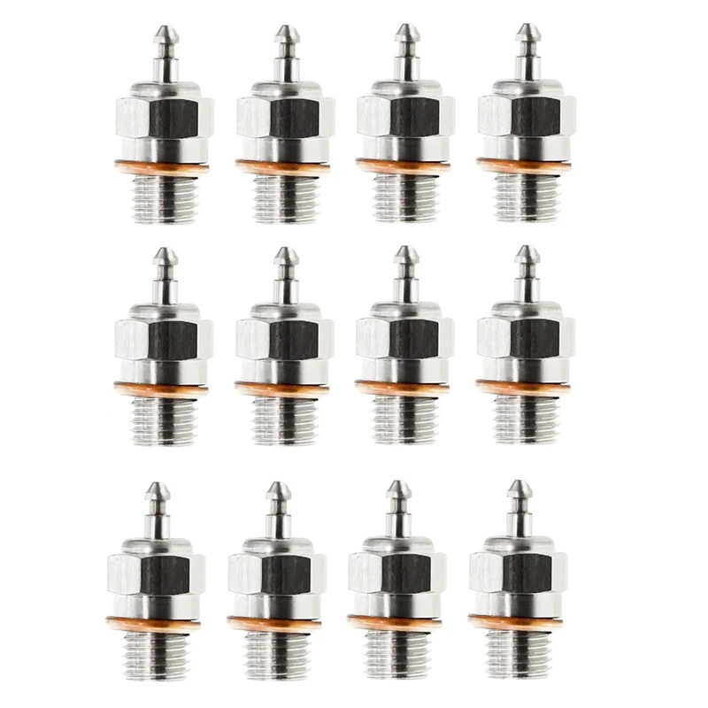 12pcs Super Duty Long Glow Plug For Traxxas 3232x Tmaxx Revo 4tec