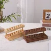 Wood Pen Holder 9 Slots Cell Phone Stand Aesthetic Organizer Natural Wood Grain Pen Stand Minimalist Office Decor 6