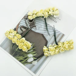 Mini Paper Rose Bouquet for Wedding and Party Decoration - 12/36/72pcs (Beige)