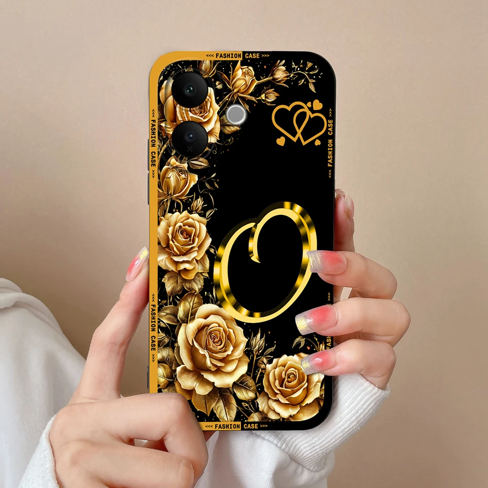 Elegant Flower Letter Design Phone Case - Beautiful Simplicity Collection