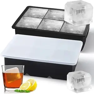 Molde para cubitos de hielo, Cubo de silicona grande, redondo azul, fácil de  llevar para whisky congelado, cócteles, bebidas - AliExpress