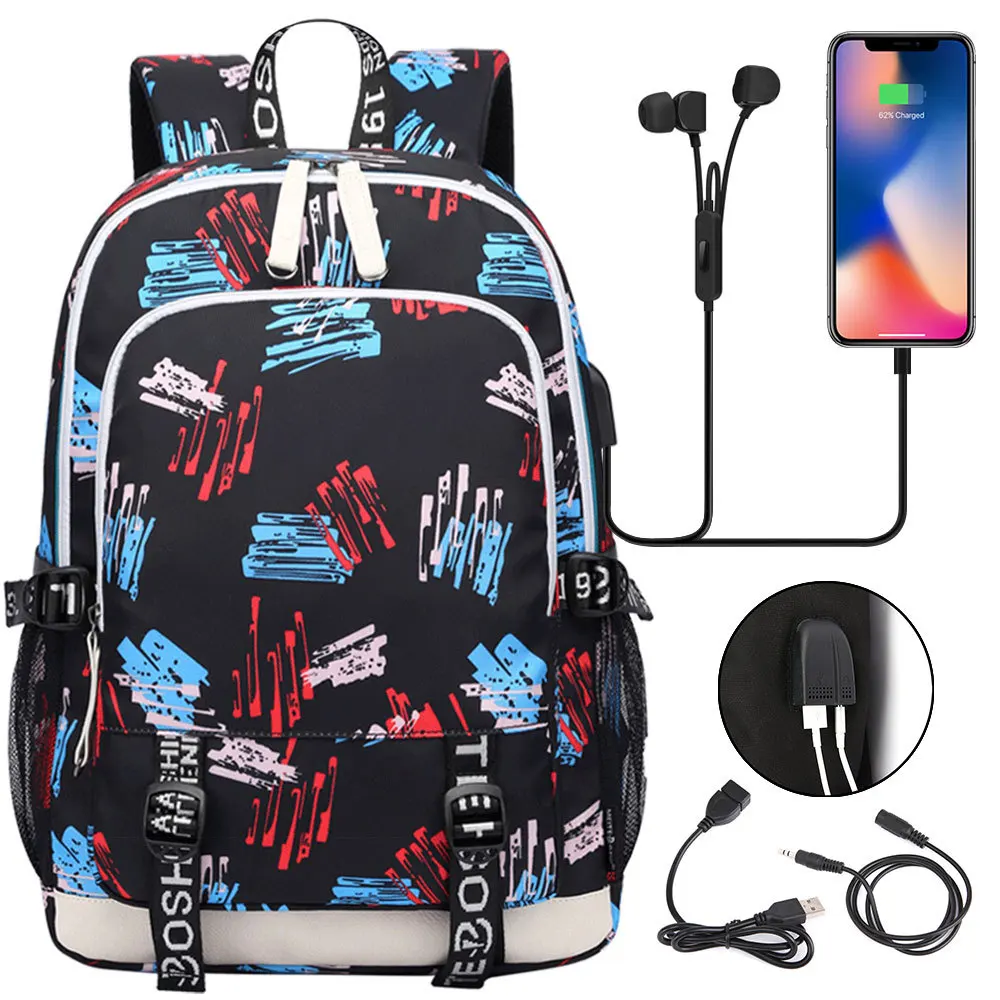 

Customize Your Logo Name Image Backpack for Teenagers School Bags Laptop Bag Waterproof USB Charging Feminina Travel Bag Mochila