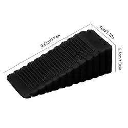 Stackable Anti - Collision Door Stopper Wedge - M (Black)
