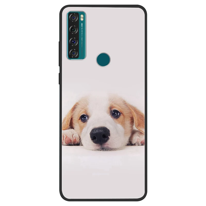 Space Painted Black Silicone TPU Case - Protective Shell Cover