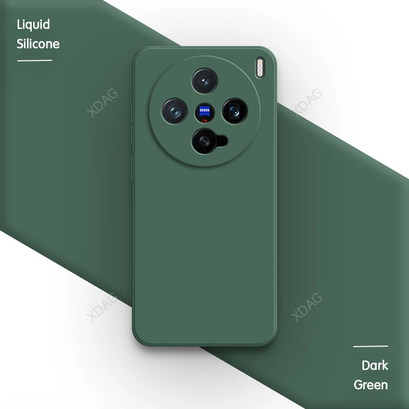 Enhanced Liquid Silicone Phone Case with Square Lens Protection and Classic Straight Edge Design