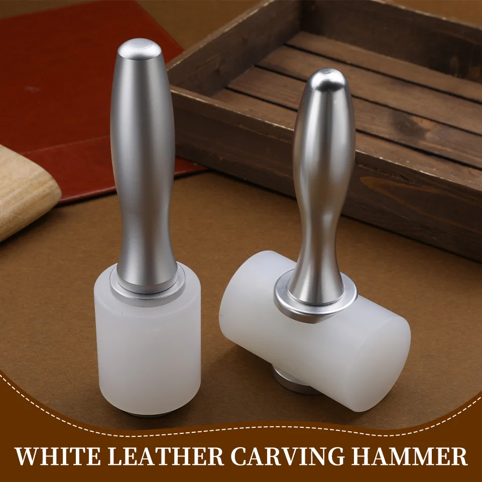 Leather Carving Hammer MIUSIE Professional Leather Carve Hammer Nylon Hammer Aluminum Handle Leathercraft Mallet Punch Printing Percussion DIY Tool