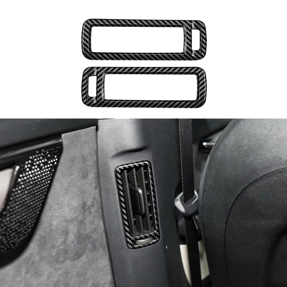 

For KIA EV6 GT Line 2021 2022 ABScarbonfiber Air conditioning outlet mask frame interior decoration sticker accessories