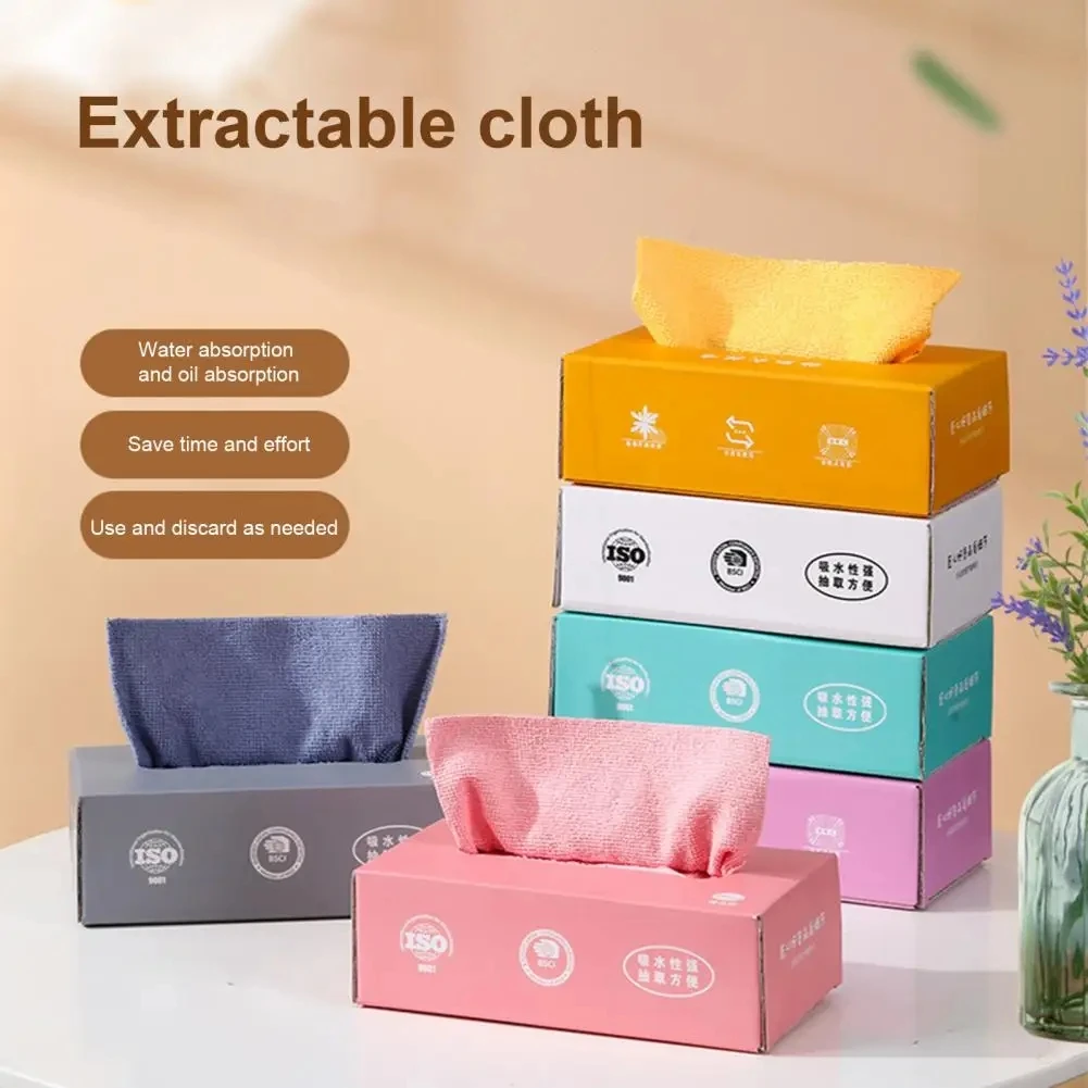 

20Pcs/Box Convenient Dish Cloth Super Absorbent Wrinkle-resistant Cleaning Rag Counter-top Cloth Wash Towel Kitchen Dish Towel