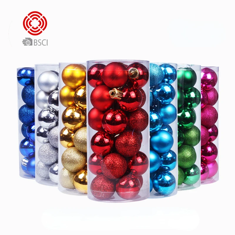 

6Cm Christmas Tree Decorations Christmas Balls Christmas Decorations Plastic Balls 2022 Christmas Home Decoration Accessories