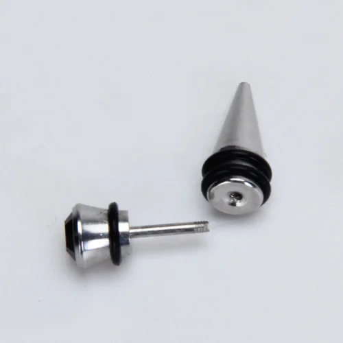 1pc Mens Stainless Steel Ear Stud Earring Agate Gift Jewelry