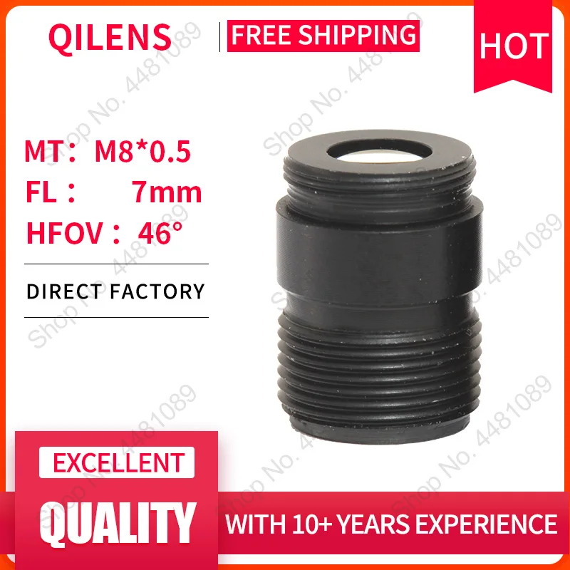 

QILENS M8 LENS FL 7mm pin hole lens with Aperture F1.6 Mini CCTV HD 2.0Megapixel Lens for security cameras lens