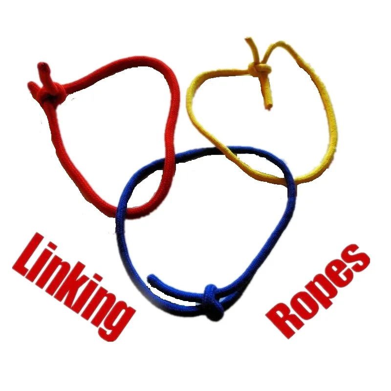 Linking Rope Magic Trick Tied Red Yellow Blue Link Cord Hoop Penetrate Magic Props linking rope magic trick tied red yellow blue link cord hoop penetrate magic props