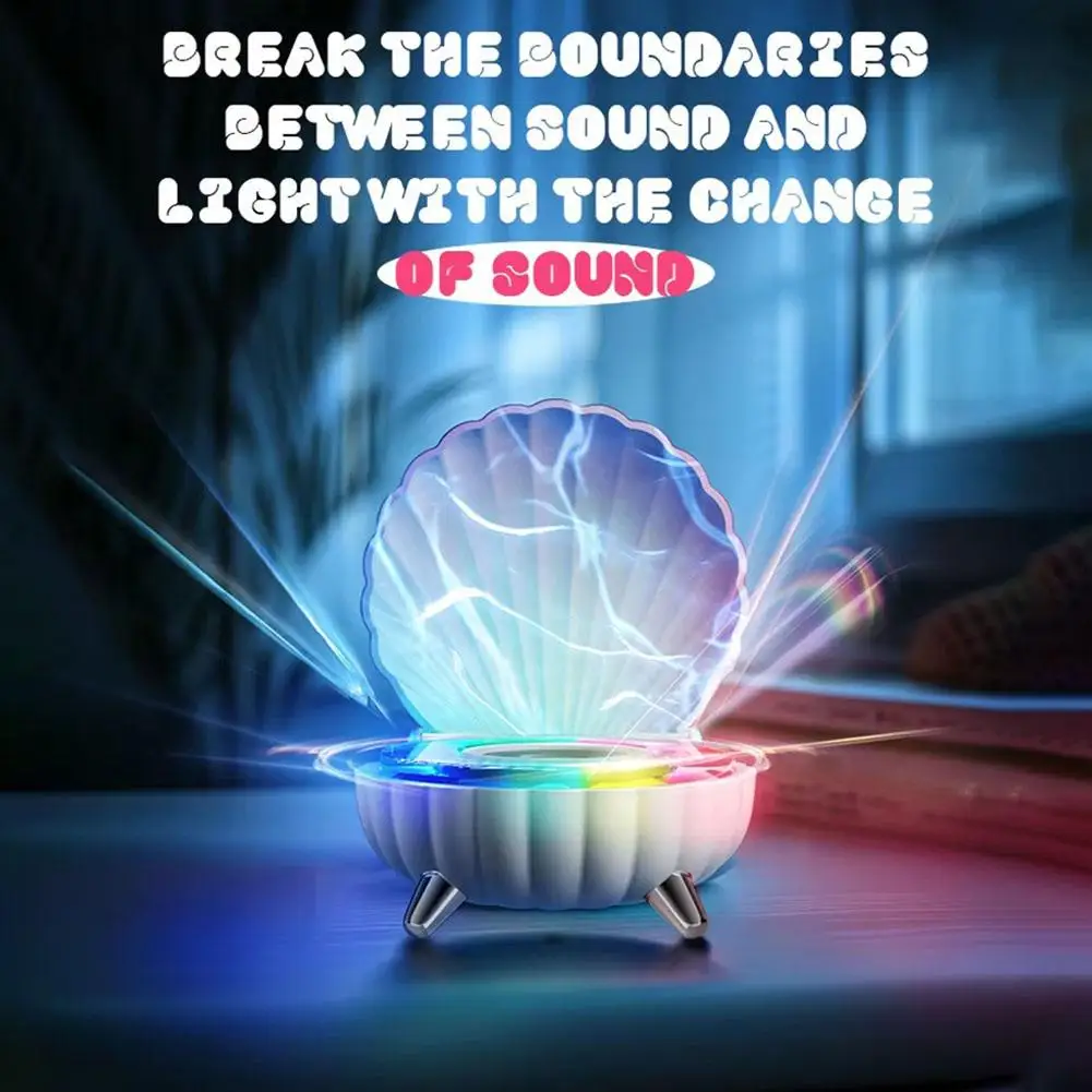 New Shell Bluetooth Speaker Colorful Light Bedroom Mini Bluetooth Speaker Atmosphere Light Cool Fashion Gift