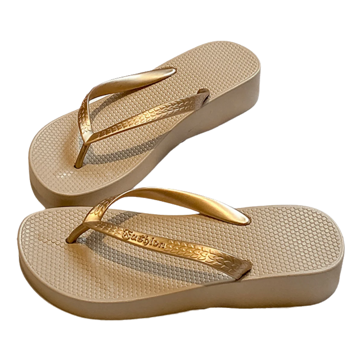 gold 3.5cm heel