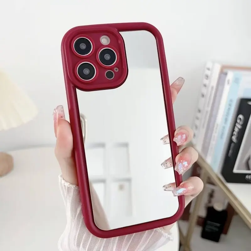 Sexy Girl Red Lips Mirror Phone Case