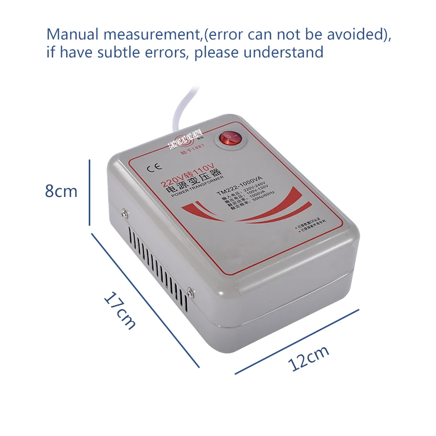 Voltage Converter 1 PC 1000w 1KVA Step Down Voltage Converter Transformer 220v-240V to 110v-120V
