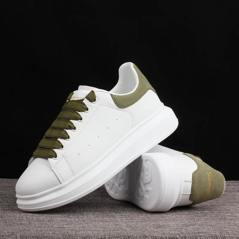 Description Picture 4 of itemMen's Shoes Designer Men Women Leather Platform Casual Shoes Lace Up Luxury White Black Trainers Jogging Walking flat sneakers