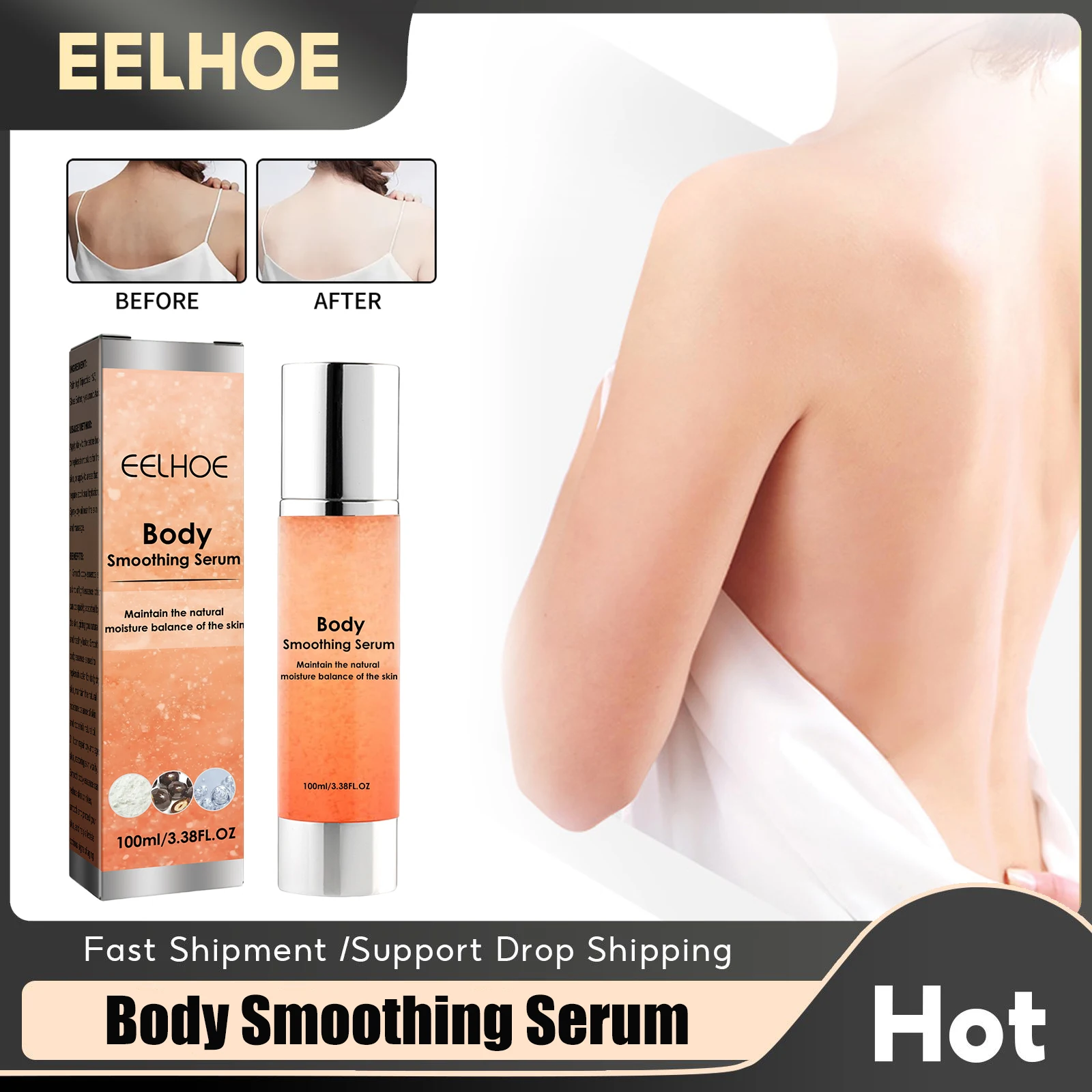 Eelhoe Effective Whitening Body Serum Improve Dull Rough Skin Intimate Underarm Knees Lighten Melanin Moisturizing Brightening