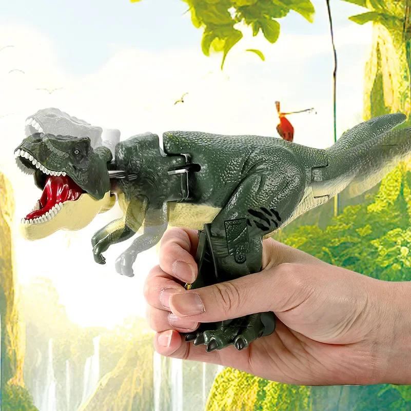 Fun Spring Swing Dinosaur Fidget Toy for Kid Hand-operated Telescopic Swing Za ZaZa Dinosaur Stress Relief Toy Christmas Gift
