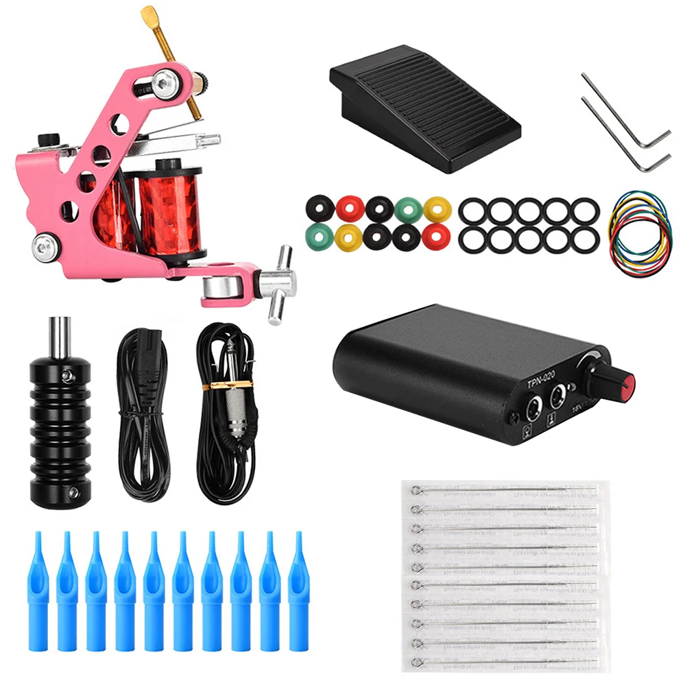 1 Set Coil Tattoos Machine Shaped Permanent Tattoos Tools for Home