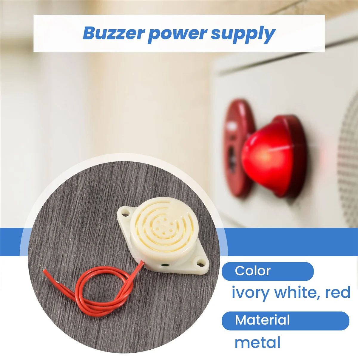 Beep AC 220V buzzer wired power supply 2 alarm wheel power supply