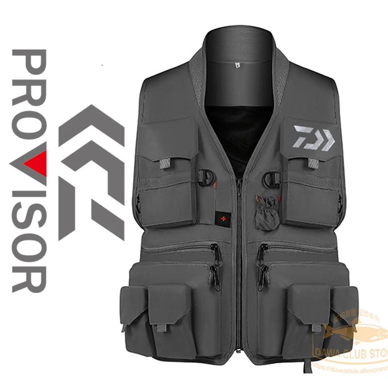2022 New Daiwa Fishing Vest Quick Dry Night Reflection Vest Breathable